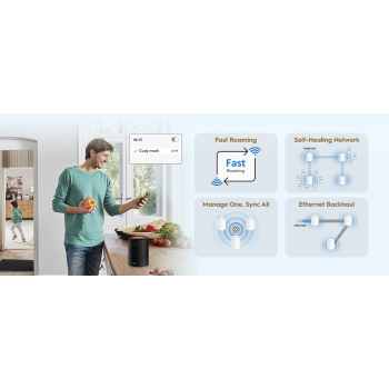 DOMOWY SYSTEM WI-FI MESH M3000(2-PACK) V2.0 Wi-Fi 6 2.4 GHz, 5 GHz, 574 Mb/s + 2402 Mb/s CUDY